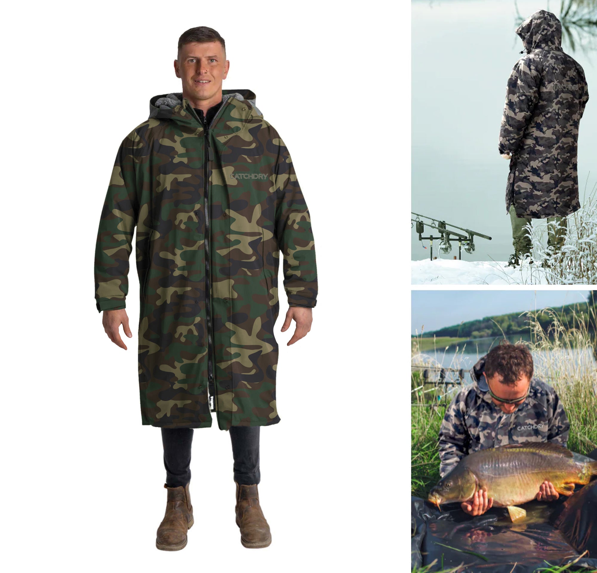 Catchdry Pro Coat - Fleece Lined Waterproof Fishing Coat